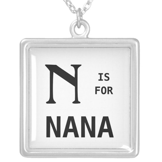 N Is For Nana Monogram Pendant Monogrammed (Front)