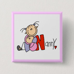 N is for Nanny Pinback Button