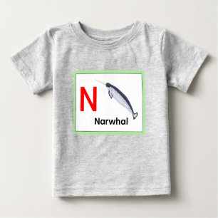 N is for Narwhal Baby T-Shirt