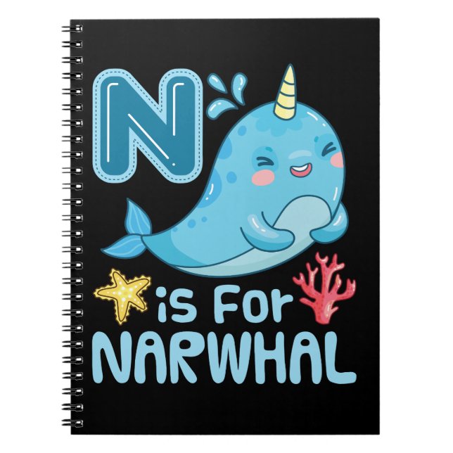 N is for Narwhal Notebook (Front)