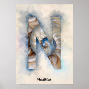 N is For Nautilus Poster