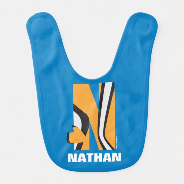 N is for Nemo | Add Your Name Baby Bib (Front)