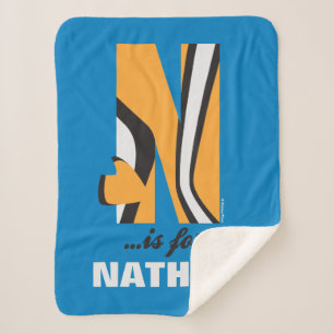 N is for Nemo   Add Your Name Sherpa Blanket