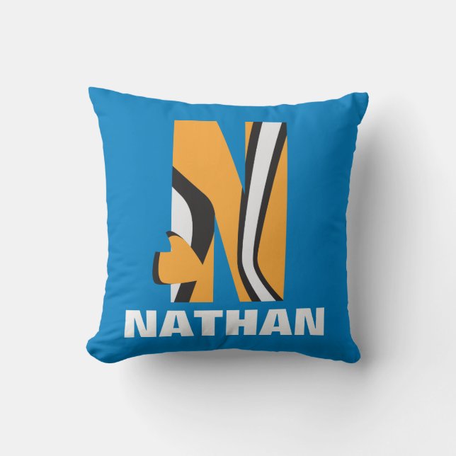 N is for Nemo | Add Your Name Throw Pillow (Front)