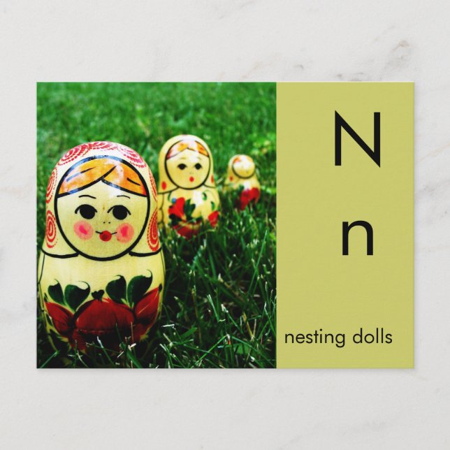 N is for Nesting Dolls Postcard (Front)