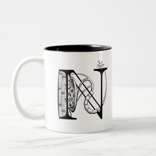 N is for Neuromuscular Junction mug Two_Tone Coffee Mug