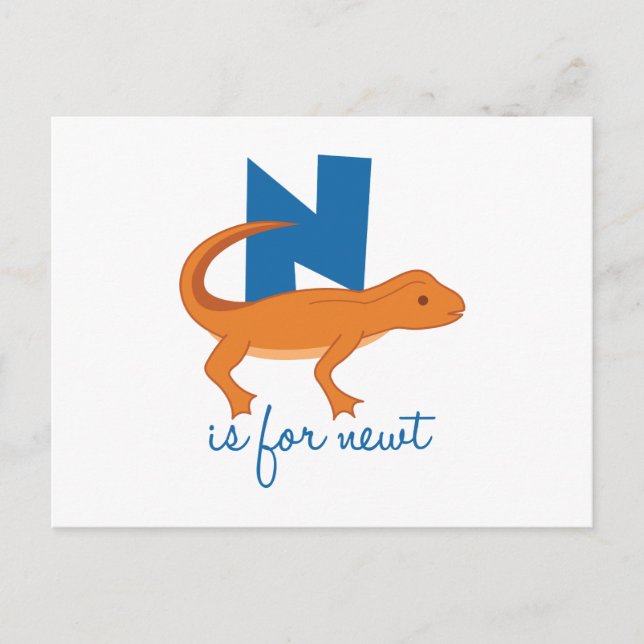 N Is For Newt Postcard (Front)