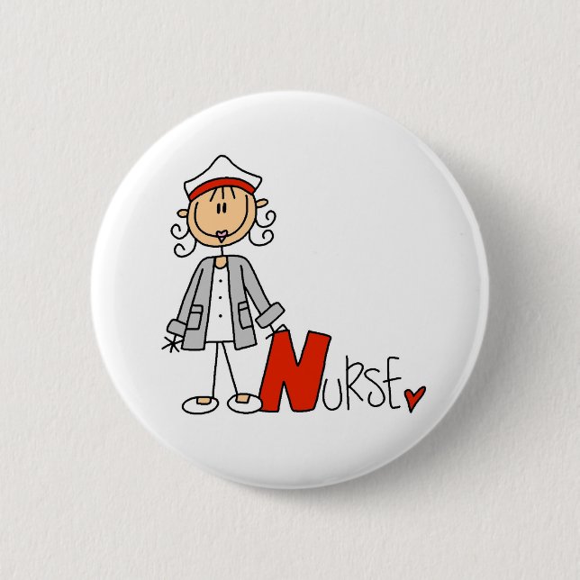 N is for Nurse Button (Front)