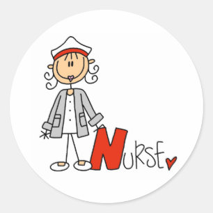 N is for Nurse Classic Round Sticker