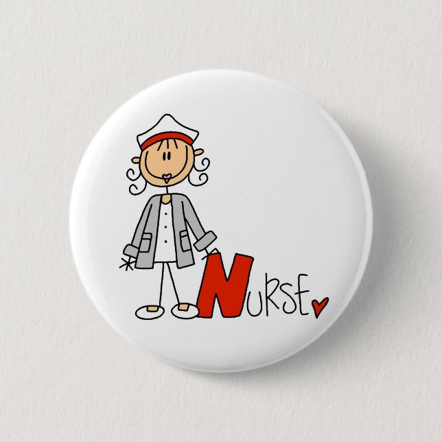 N is for Nurse Pinback Button (Front)