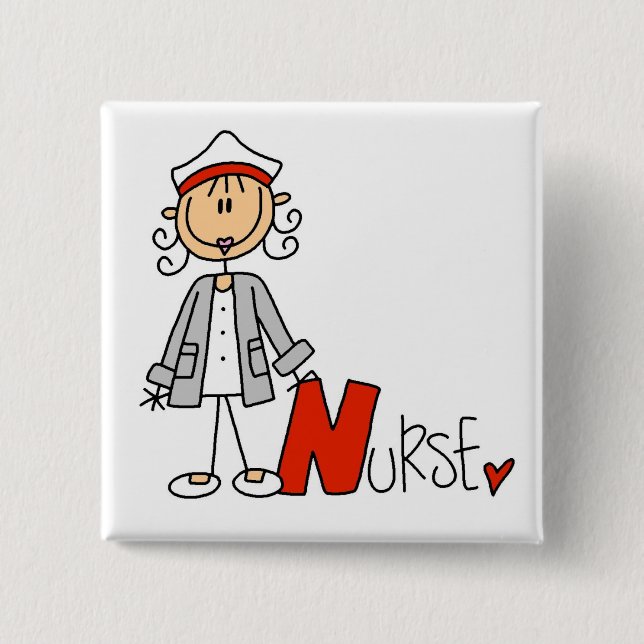 N is for Nurse Pinback Button (Front)