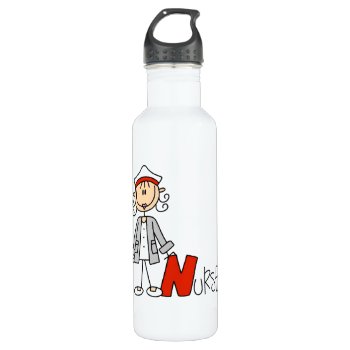 N Is For Nurse Water Bottle by stick_figures at Zazzle