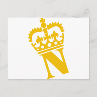 N - Letter - Name Postcard