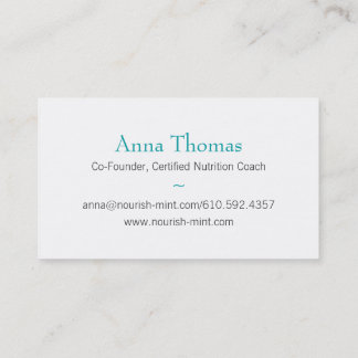 n-m Business Card Solid Teal