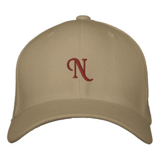 N Monogram Initial-Hat Alphabet Men Women Visor Embroidered Baseball Cap