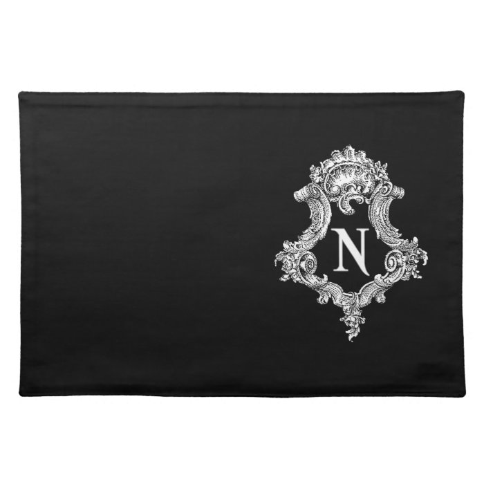 N Monogram Initial Placemats