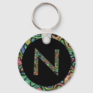 N Monogram Keychain