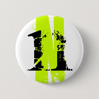 N monogram pinback button