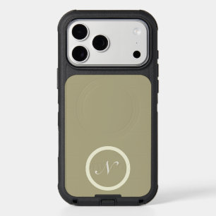 N   Noble Nature— Sage Green & White Script  iPhone 17 Pro Max Case