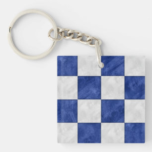 N November Watercolor Nautical Signal Flag Keychain