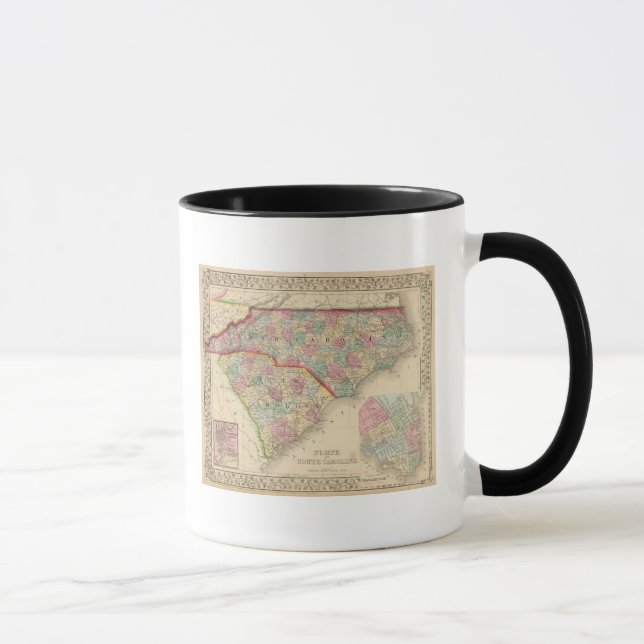 N & S Carolina Map by Mitchell Mug (Right)