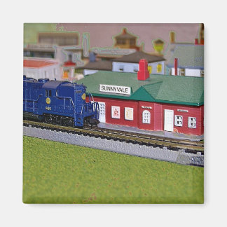 N Scale Model Train Village Magnet