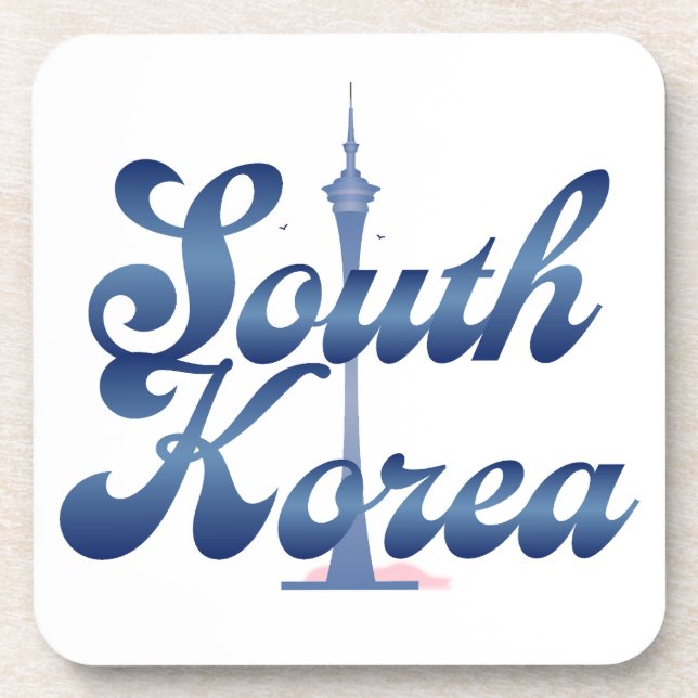N Seoul Tower South Korea Beverage Coaster (Front)