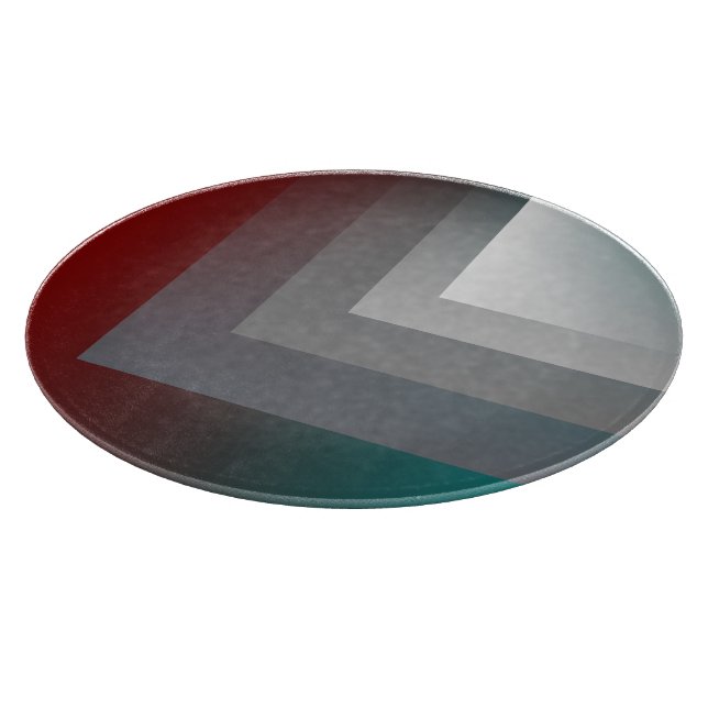 N - teal gray burgundy cutting board (Corner)