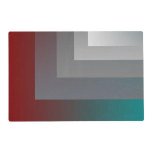 N - teal gray burgundy placemat