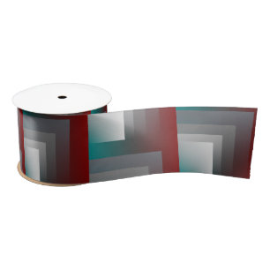 N - teal gray burgundy satin ribbon