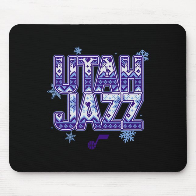 N Utah Jazz Christmas Ugly Sweater  Mouse Pad (Front)
