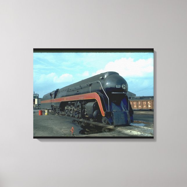 N&W 4-8-4 #611. (train;sky;clouds;track;)_Trains Canvas Print (Front)