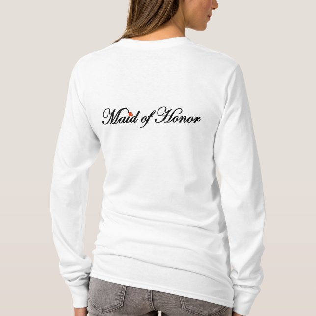 N.Y.E Maid of Honor 'Day of' Hoodie T-Shirt (Back)