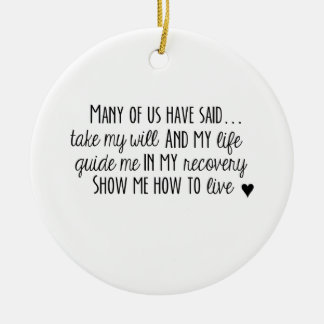 NA 3rd Step Prayer Ornament