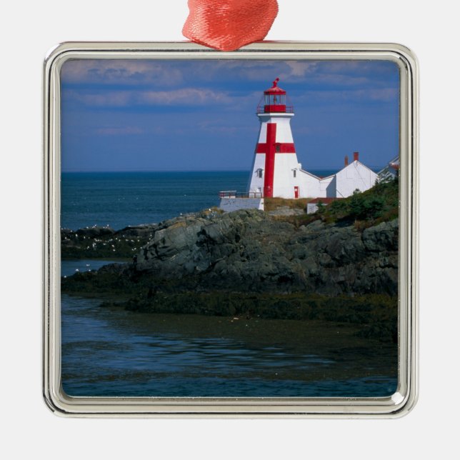NA, Canada, New Brunswick, Campobello Island. 4 Metal Ornament (Front)