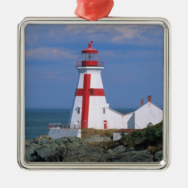 NA, Canada, New Brunswick, Campobello Island. Metal Ornament (Front)