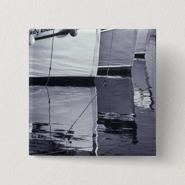 NA, Canada, Nova Scotia, Digby. Fishing boats; Pinback Button (Front)