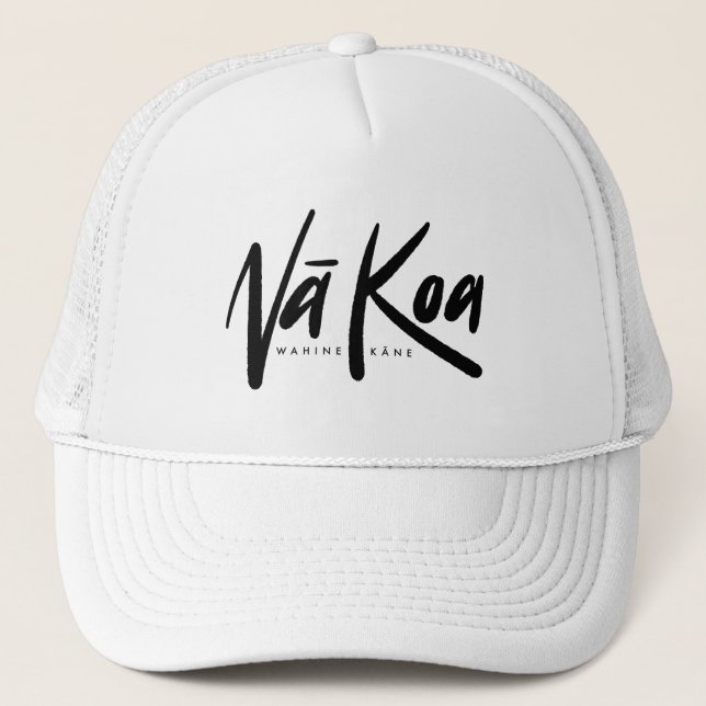 Na Koa Hat (Trucker) White (Front)