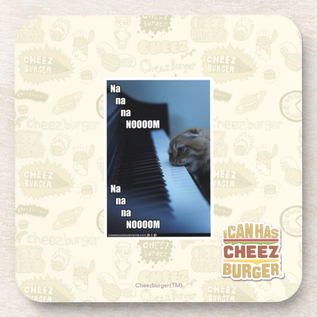 Na na na nooom drink coaster (Front)