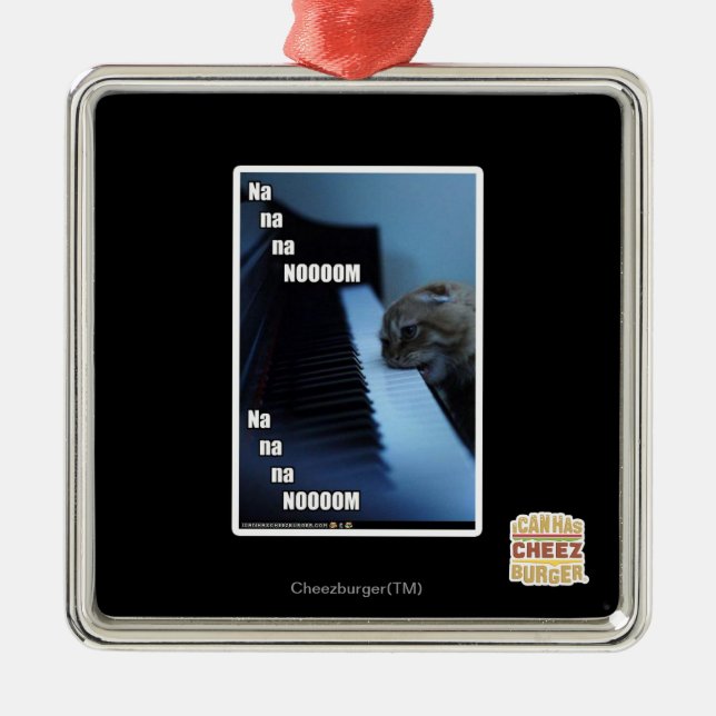 Na na na nooom metal ornament (Front)