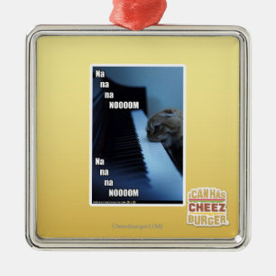 Na na na nooom metal ornament