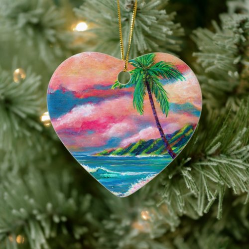 Na Pali Coast Christmas Ceramic Ornament