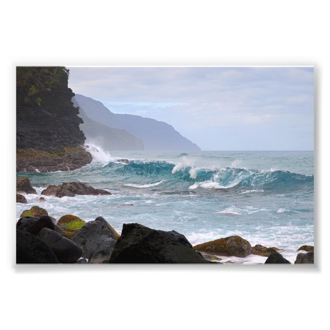 Na Pali Coast, Kauai, Hawaii, Photo Print (Front)