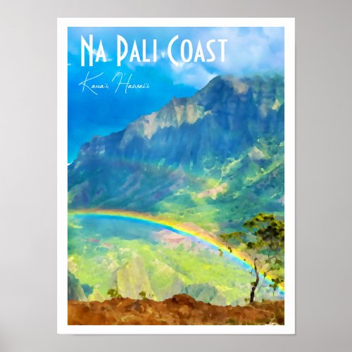 Na Pali Coast Kauai Hawaii Poster