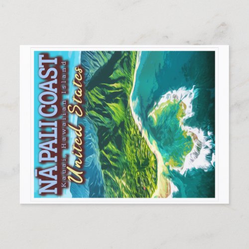 NA PALI COAST _ KAUAI ISLAND _ HAWAII  POSTCARD