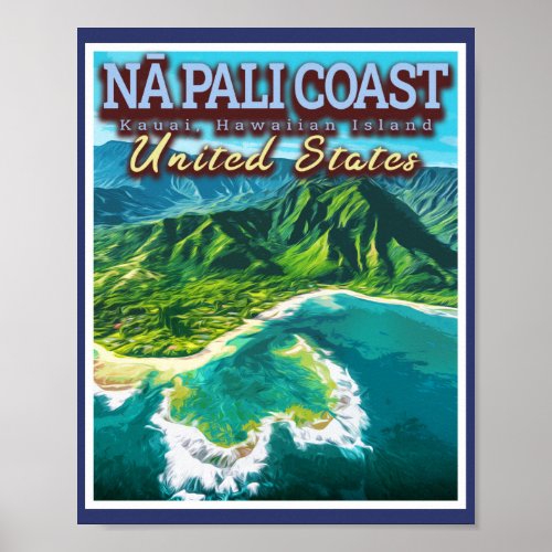 NA PALI COAST _ KAUAI ISLAND _ HAWAII POSTER