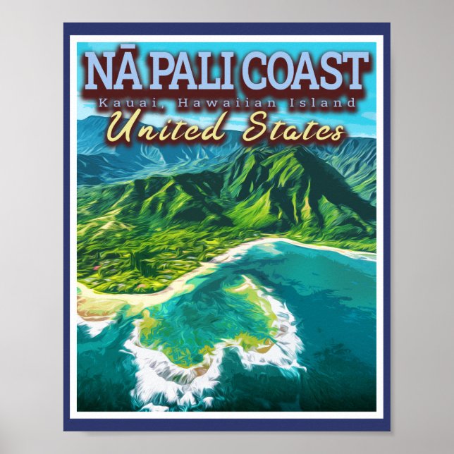 NA PALI COAST - KAUAI ISLAND - HAWAII POSTER (Front)