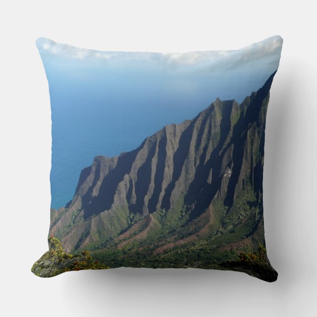 Na Pali Coast on Kauai throw pillow (Front)