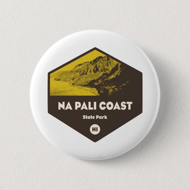 Nā Pali Coast State Park Hawaii Button (Front)