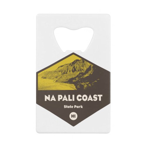 Nā Pali Coast State Park Hawaii Credit Card Bottle Opener